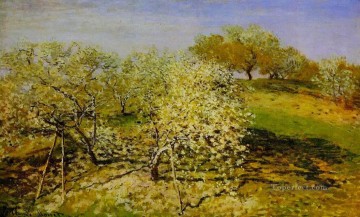  FLOR Pintura - Primavera también conocida como manzanos en flor Claude Monet